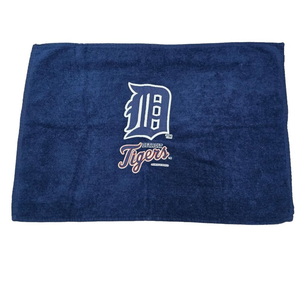 McArthur Towels Sports Vintage Detroit Tigers MLB Baseball Navy Blue Hand‎ Towel